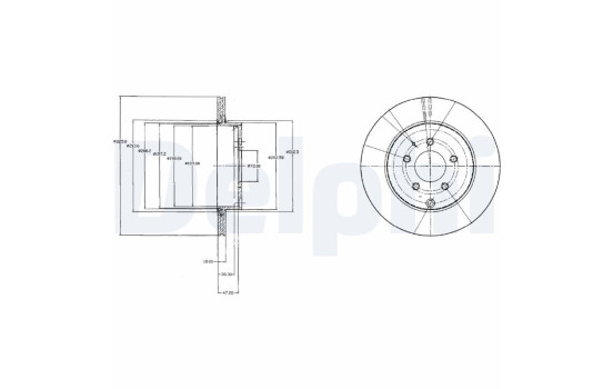 Brake Disc BG4341 Delphi