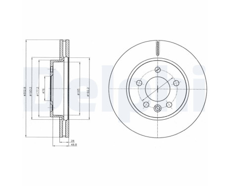 Brake Disc BG4343C Delphi