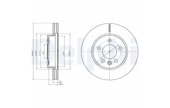 Brake Disc BG4343C Delphi
