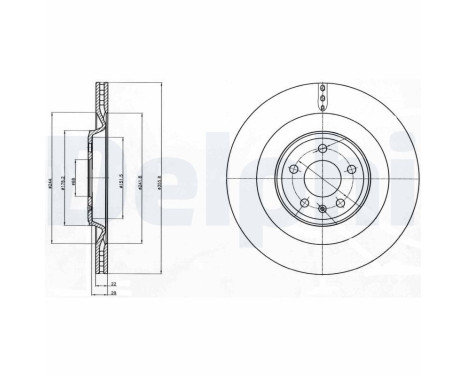 Brake Disc BG4387C Delphi