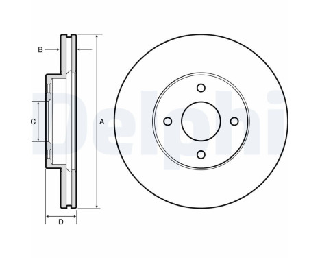 Brake Disc BG4454 Delphi