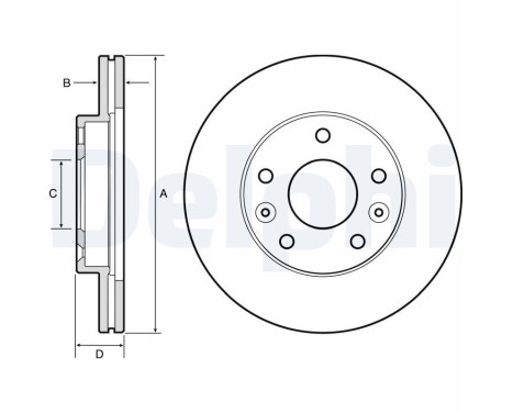 Brake Disc BG4455 Delphi