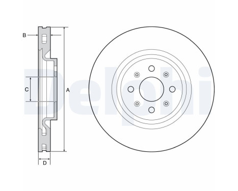 Brake Disc BG4456 Delphi