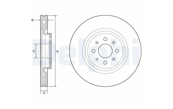 Brake Disc BG4456 Delphi