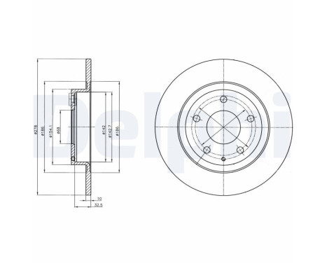 Brake Disc BG4534C Delphi