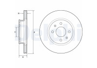 Brake disc BG4535 Delphi