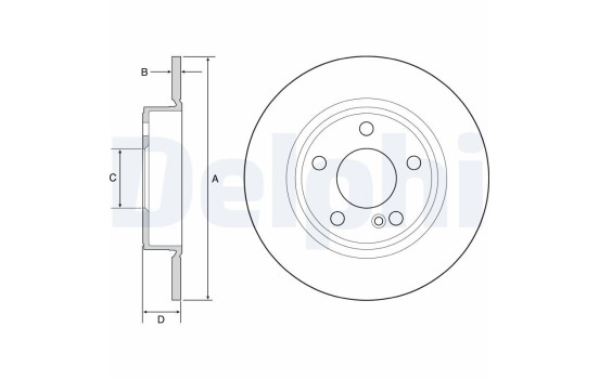 Brake Disc BG4555C Delphi