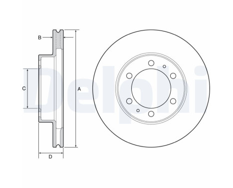 Brake Disc BG4557 Delphi