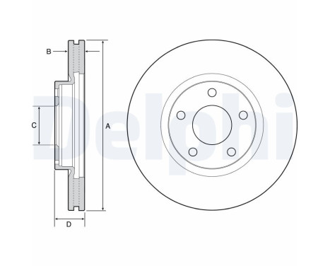 Brake Disc BG4562C Delphi