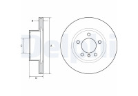 Brake disc BG4645C Delphi
