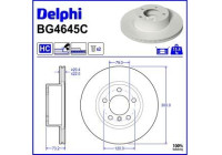 Brake disc BG4645C Delphi