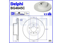 Brake disc BG4645C Delphi