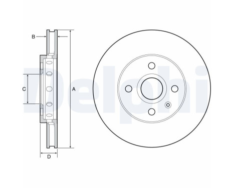 Brake Disc BG4647C Delphi