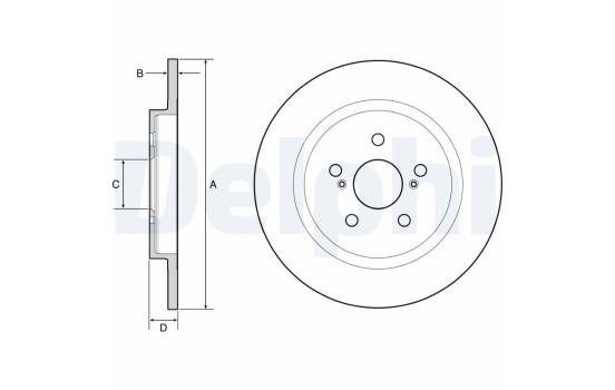 Brake Disc BG4650C Delphi