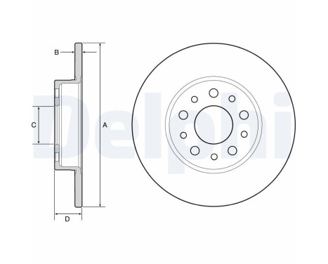 Brake Disc BG4655C Delphi