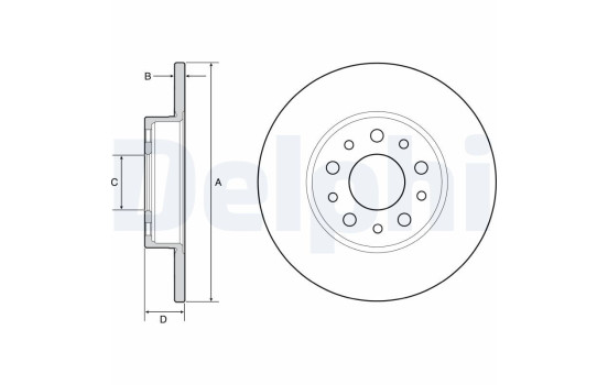 Brake Disc BG4655C Delphi