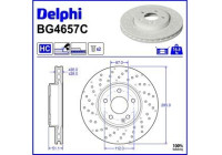 Brake disc BG4657C Delphi