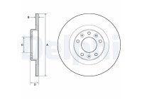 Brake disc BG4662C Delphi