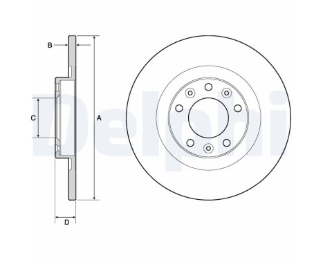 Brake disc BG4662C Delphi