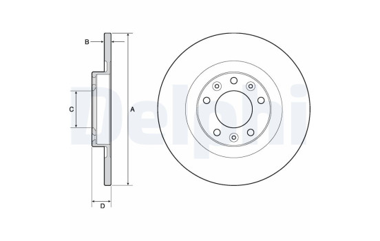 Brake disc BG4662C Delphi
