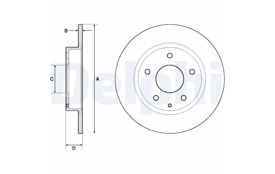 Brake Disc BG4707C Delphi