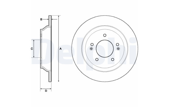 Brake Disc BG4708C Delphi