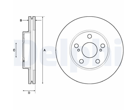 Brake Disc BG4711C Delphi