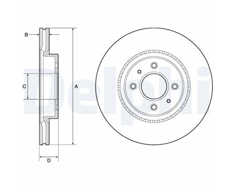 Brake Disc BG4743C Delphi