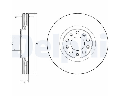 Brake Disc BG4763C Delphi