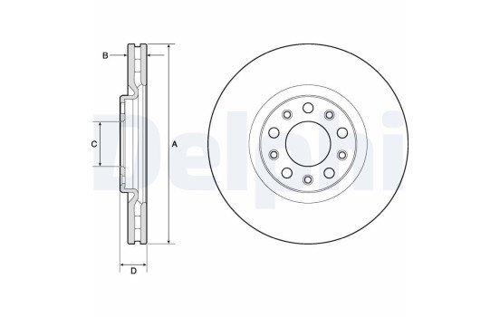 Brake Disc BG4763C Delphi