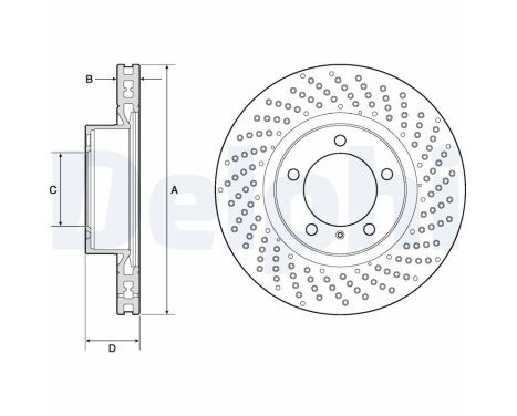 Brake disc BG4781C Delphi