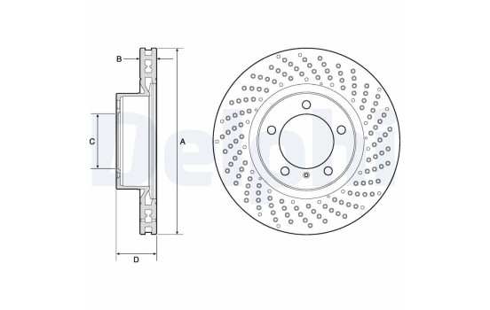 Brake disc BG4781C Delphi