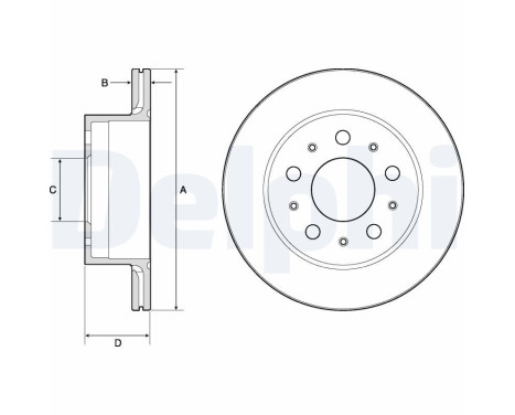 Brake disc BG4796C Delphi