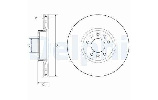 Brake Disc BG4805C Delphi