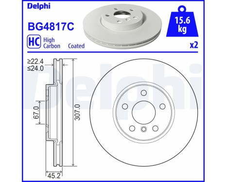 Brake Disc BG4817C Delphi