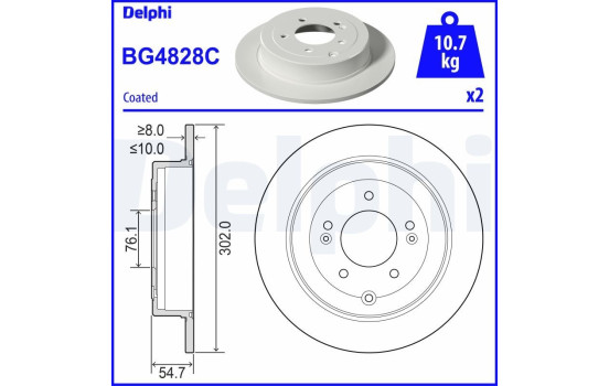 Brake Disc BG4828C Delphi