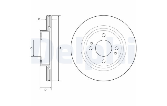 Brake Disc BG4830C Delphi