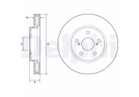 Brake disc BG4952C Delphi