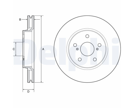 Brake disc BG4952C Delphi