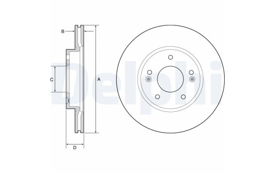 Brake Disc BG4955C Delphi