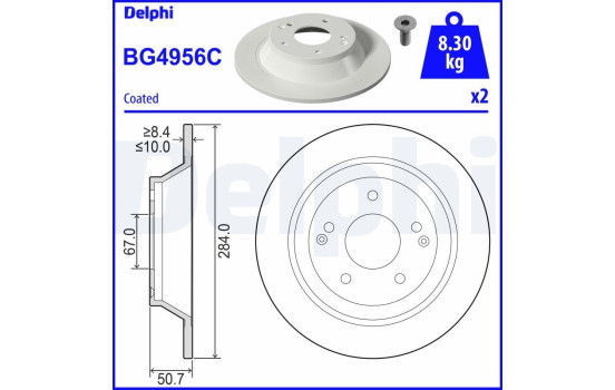 Brake Disc BG4956C Delphi
