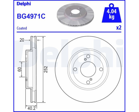 Brake Disc BG4971C Delphi