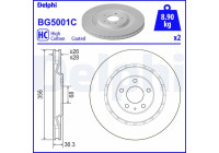 Brake disc BG5001C Delphi