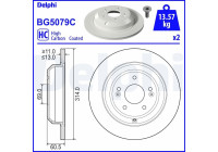 Brake disc BG5079C Delphi