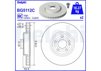 Brake disc BG5112C Delphi