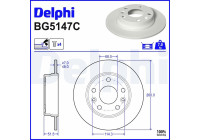 Brake disc BG5147C Delphi