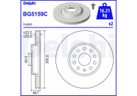 Brake disc BG5159C Delphi