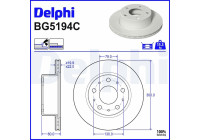 Brake disc BG5194C Delphi