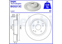 Brake disc BG5213C Delphi