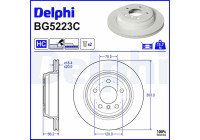 Brake disc BG5223C Delphi